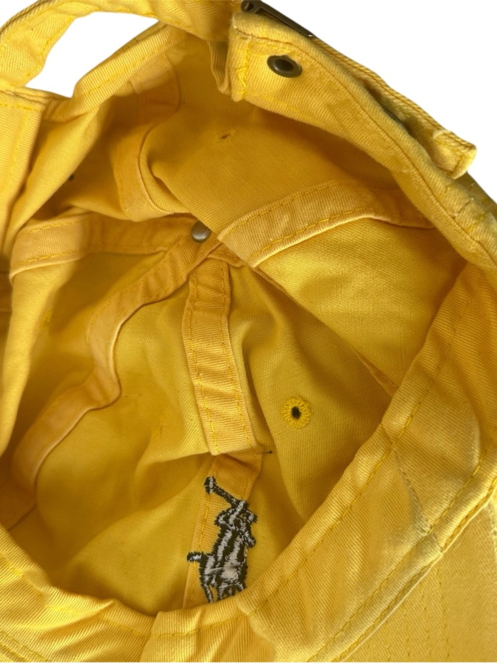 Polo by Ralph Lauren Yellow Embroidered Twill Ball Cap/Hat - Picture 2 of 3